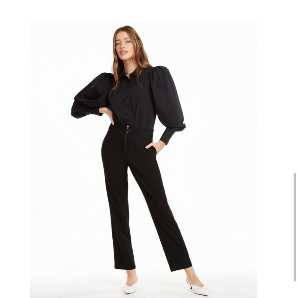 WEWOREWHAT black puff sleeve bodysuit NEW WITHOUT TAG! - Picture 4 of 4